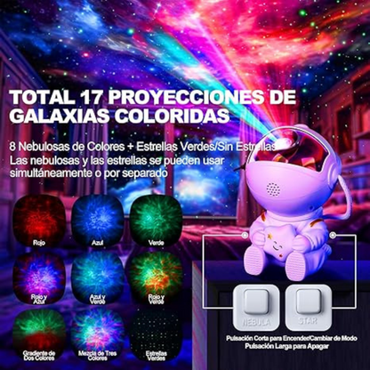 Astronauta Proyector de Galaxias